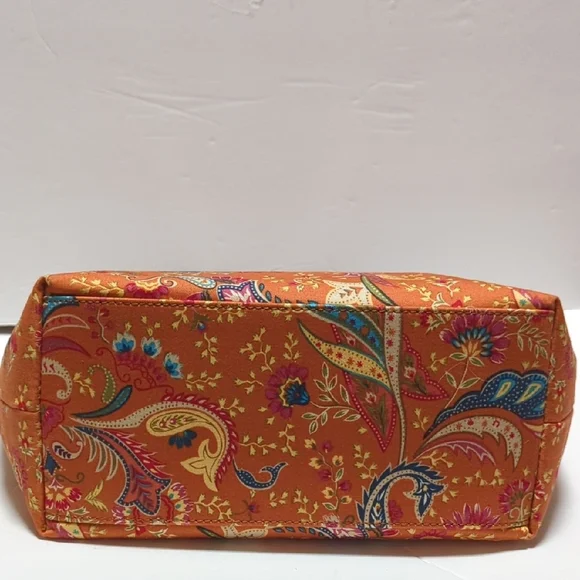 Talbots Purse Paisley faux Tortoise Shell handles & Beads - Picture 8 of 13